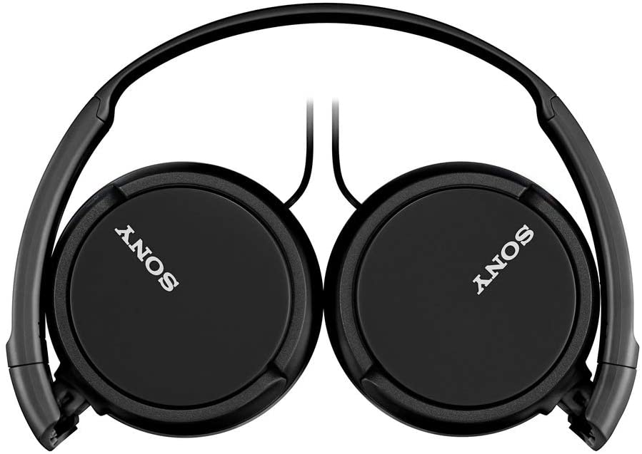 Sony Mdr-Zx110Ap Wired On-Ear Headphones With Tangle Free Cable, 3.5mm Jack, Headset With Mic For Phone Calls, Black