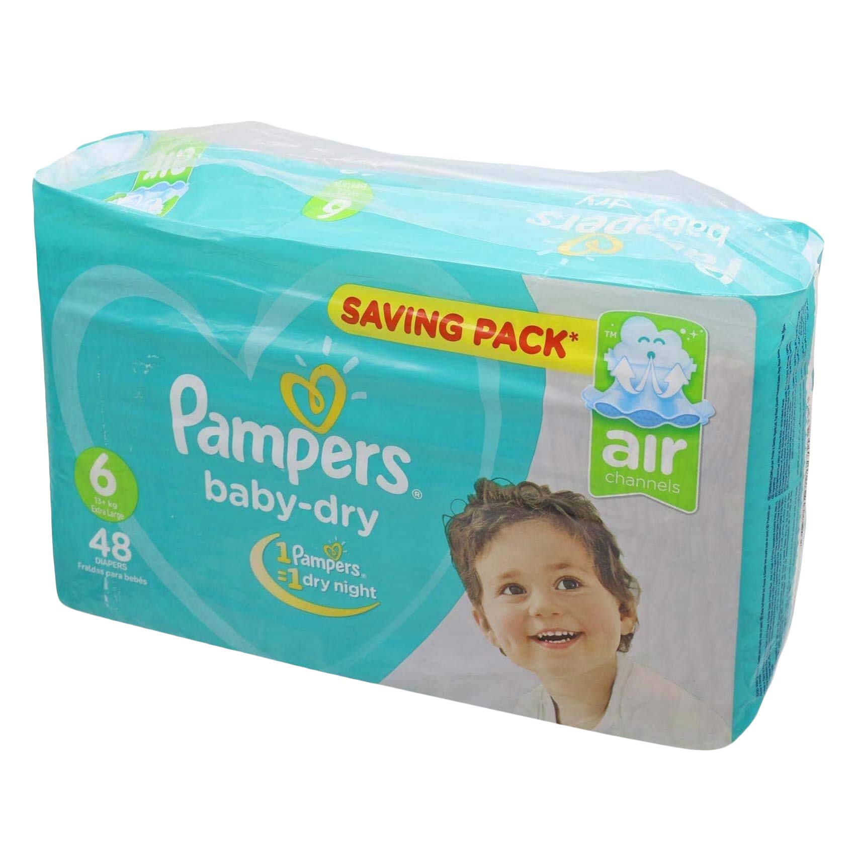 Pampers Baby Dry Diapers Extra Large Size 6 48 Count 13+ kg