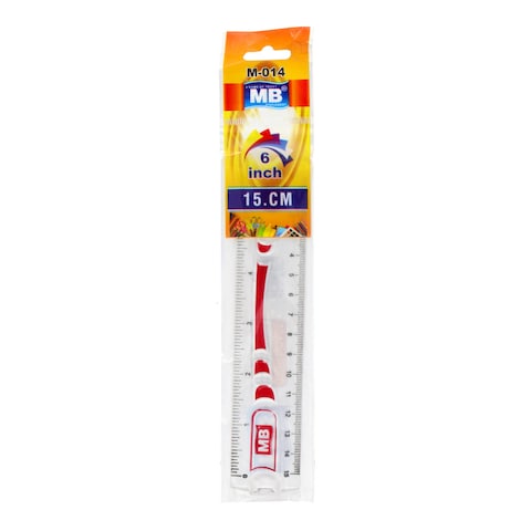 MB Stationery 6 Inch 1.5cm Scale