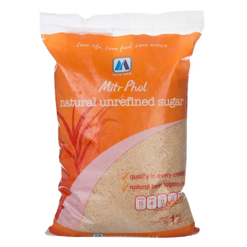 Buy Mitr Phol Natural Unrefiend Sugar 1kg in UAE