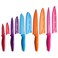 MICHELANGELO Kitchen Knife Set 10 Piece, High Carbon Stainless Steel Kitchen Knives Set, Knife Set for kitchen, Rainbow Knife Set, Colorful Knife Set- 5 Knives &amp; 5 Knife Sheath Covers