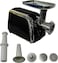 Nobel Meat Grinder Full Metal Gear 2 Speed + Reverse Function Copper Motor With Accesories 1800W NMG2500 Black 1 Year Warranty