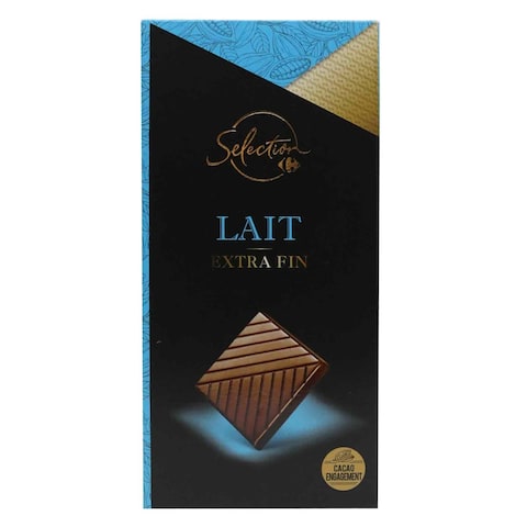Carrefour Extra Fine Tablet Tasting Milk Chocolate Bar 100g