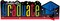 Unique Colorful Cap Grad 3D Centerpiece- 14-Inch Width