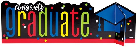 Unique Colorful Cap Grad 3D Centerpiece- 14-Inch Width