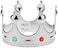 Party Time - Party Time King Crown Prince Costume Accessory Birthday Party Decorations For Kids (Silver)
