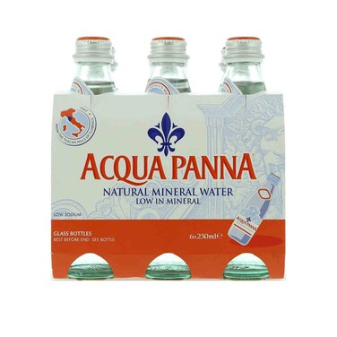 Acqua Panna Natural Mineral Water 250ml Pack of 6
