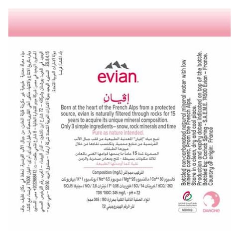 evian Natural Mineral Water 500ml
