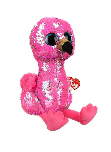 Ty - Colourful Flippable Flamingo Soft Toy