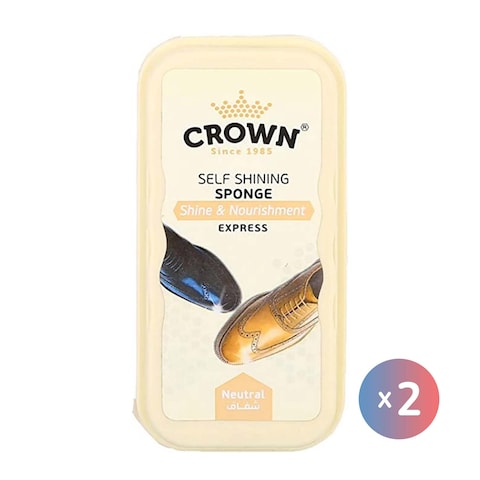 Crown Shoe Shine Sponge - Large - 2 Piece