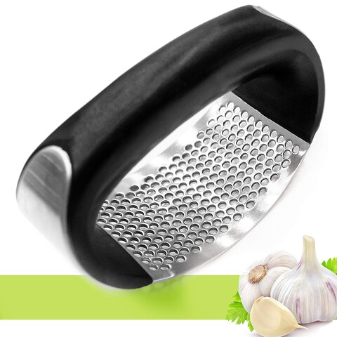 Sunomy Garlic Press Stainless Steel, Garlic Chopper, Sturdy Kitchen Gadgets Garlic Mincer Garlic Grinder with Ergonomic Handle, Garlic Crusher Extracts More Garlic Paste