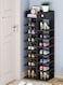 8-Tier Shoe Rack Wooden Shoe Storage Shelf for Entryway Storage rack black