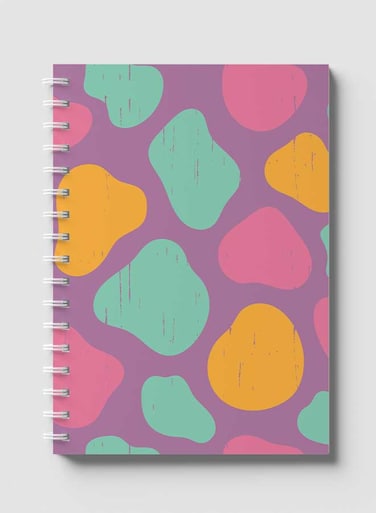 Lowha Spiral Notebook With 60 Sheets And Hard Paper Covers With Pastel Ebook Design, For Jotting Notes And Reminders, For Work, University, School