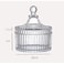 Alsaqer 300ml/10oz Tent Shaped Crystal Glass Candy Dish with Lid Candy Box Sugar Bowl Jar Biscuit Barrel Candy Buffet Storage Container for Home Office Desk Decor
