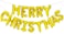 Party Time Gold 16" Merry Christmas Banner, Merry Christmas Foil Balloon Set For Christmas Party Decoration Supplies - Christmas D&eacute;cor