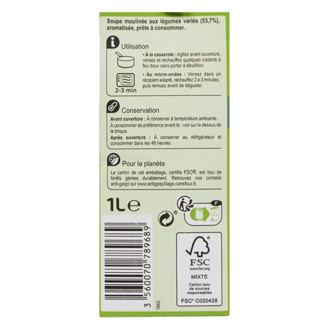 Carrefour Mix Vegetable Liquid Soup 1L