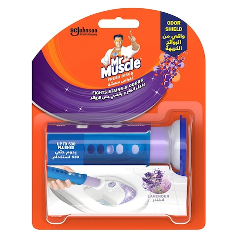 Mr. Muscle Lavender Fresh Gel Discs Toilet Freshener 38g