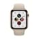 Apple Watch Series 5 GPS + Cellular 44mm Gold Stainless Steel Case with Stone Sport Band (MWWH2