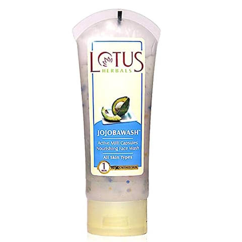 Lotus Herbals Jojobawash Active Milli Capsules Nourishing Face Wash White 120g