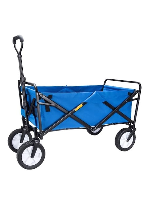 Generic - Heavy Duty Garden Cart Wagon Foldable Outdoor Trolley Transport Blue 85x48x26centimeter