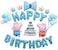 Peppa Pig George Foil Balloon Aluminum Balloons Happy Birthday Party Decor