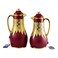 Home Maker Vacuum Flask Set WG-MDRDG Dark Red And Gold 750ml+1L 2 PCS