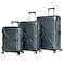 Eminent Hard Case Suitcase Trolley Luggage Set Of 3 Polycarbonate Lightweight 4 Quiet Double Spinner Wheels Travel Bags With TSA Lock, KJ97, Graphite