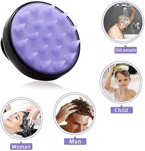 Hair Scalp Massager, Shampoo Brush with Soft Silicone Head Massager (Black)