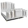 In House Paris Velvet Bed Frame - Single - 200x120 cm - White