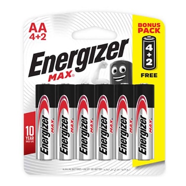 Energizer Batteries 12X6 AA 4+2