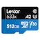Lexar High Performance microSDHC with Adapter 633x 512GB UHS-I Black/Blue