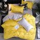 GOLDEN HOME  6-Piece Single Size Duvet Cover Set, 1 Duvet Cover + 1 Fitted Sheet + 4 Pillow Cases, Microfibre, Muesli