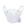 Multipurpose Storage White Cotton Basket 27x15cm