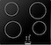 La Modano 60 cm Electric Ceramic Hob With Touch Control with 4 Zones, 9 Stages, Timer, Child Lock, Overflow Security, and Residual Heat Indicator, One year Manufacture Warranty - LMBH603VT Black