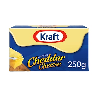 Kraft Processed Cheddar Cheese Block, 250g