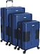 TACH 3pc Hardcase Connectable Luggage Set (Midnight Blue)