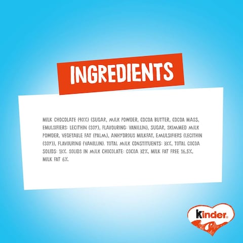 Kinder Maxi Chocolate Bar, Multi Pack, 11 Bars, 231g