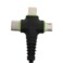 Budi M8J066 17W Car Charger With 3 In 1 Cable 1.2 Meter