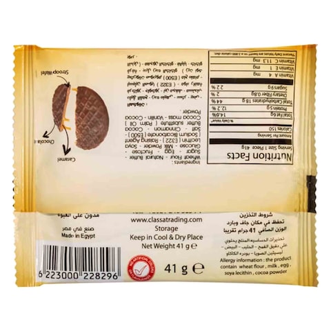 Class A Stroopwafel Chocolate Coated Waffle - 41 gram