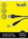 budi - 2.0 USB-A To USB- C Charging Data Cable 3meter Black