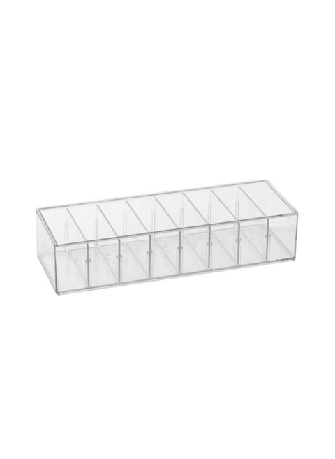 Homesmiths Storage Bin with Divider &amp; Lid 26.6 x 9 x 58 cm