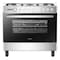 Hisense 5 Burners Gas Cooker HFG90335RX Silver