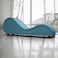 In House Romantic Chaise Longue Luxury And Romantic Design Sofa With Bed Mode Of Velvet Fabric With Lower Decorative Silver Buttons - Dark Turquoise
