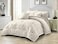 Comfy Luxe Soft 6 Pcs King Size Cotton Comforter Bedding Set-Cream