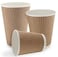 Yesocea [50 Cups] 8 oz. Kraft Disposable Coffee Cups - Triple Wall Ripple Hot Paper Cups for Tea, Drinks To-Go