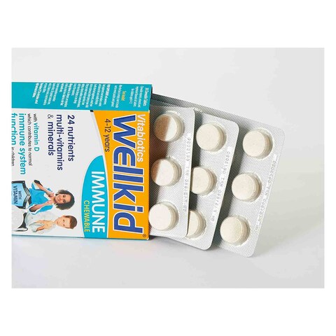 Vitabiotics Wellkid Immune System Function Multi-Vitamins And Minerals Chewable Supplements 30 Tablets