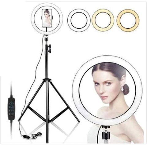 Generic 10&quot; Selfie Ring Light With 210Cm Long Tripod Stand &amp; Cell Phone Holder - For iPhone Android, Live Stream/Makeup,TikTok,Instagram, Youtube Video Photography (210cm)