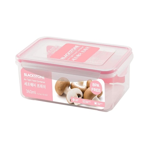 Blackstone Air-Tight Food Container IS027 Clear/Pink 360ml