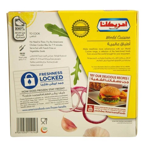 Americana Quality Chicken Cordon Bleu With Cheese 500g