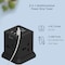 Gzar Tower Extension Cord Power Strip Cube/Lead with 4 Outlets Sockets and 3 USB Ports   5 Ft/1.5M Power Cord Phone &amp; Desktop Charging Station, Compact Portable For Travel, Home &amp; Office (Black)